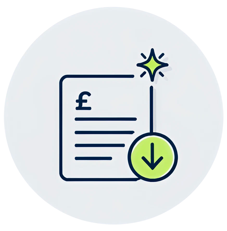 document icon with a down arrow
